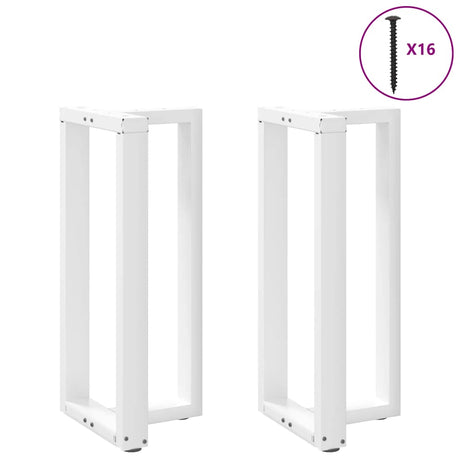Vidaxl bartafelpoten 2 st t-vormig 50x35x(90-91) cm staal wit