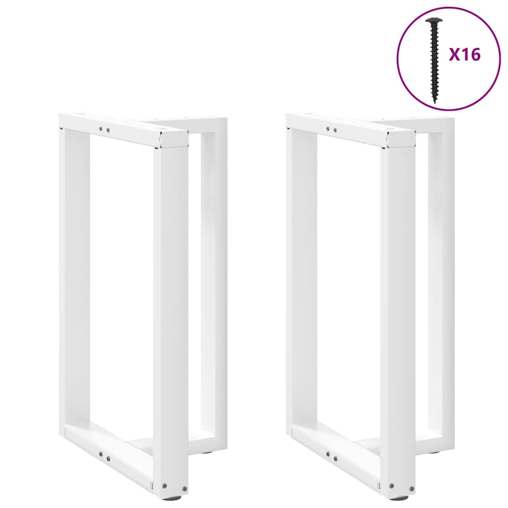 Vidaxl bartafelpoten 2 st t-vormig 60x35x(90-91) cm staal wit