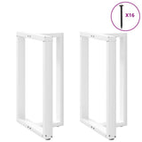 Vidaxl bartafelpoten 2 st t-vormig 60x35x(90-91) cm staal wit