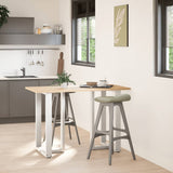 Vidaxl bartafelpoten 2 st t-vormig 60x35x(90-91) cm staal wit
