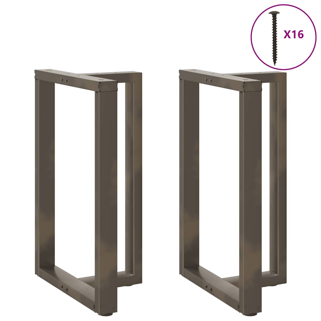 Vidaxl bartafelpoten 2 st t-vormig 60x35x(90-91) cm staal naturel