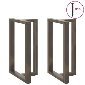 Vidaxl bartafelpoten 2 st t-vormig 60x35x(90-91) cm staal naturel