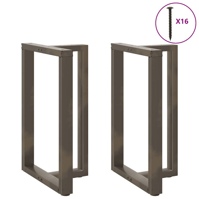 Vidaxl bartafelpoten 2 st t-vormig 60x35x(90-91) cm staal naturel