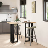 Vidaxl bartafelpoten 2 st t-vormig 40x35x(100-101) cm staal zwart