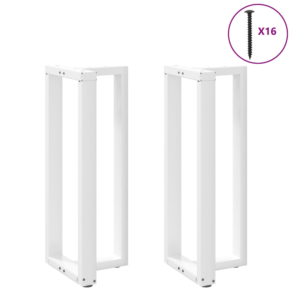 Vidaxl bartafelpoten 2 st t-vormig 40x35x(100-101) cm staal wit