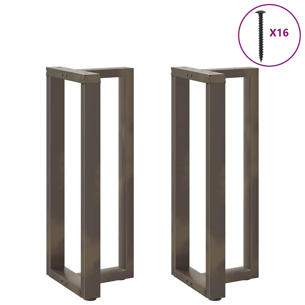 Vidaxl bartafelpoten 2 st t-vormig 40x35x(100-101) cm staal naturel