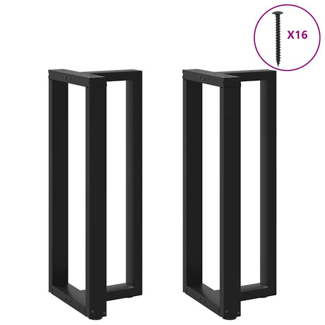 Vidaxl bartafelpoten 2 st t-vormig 50x35x(100-101) cm staal zwart
