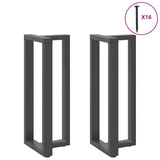 Vidaxl bartafelpoten 2 st t-vormig 50x35x(100-101) cm staal antraciet