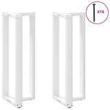 Vidaxl bartafelpoten 2 st t-vormig 40x35x(110-111) cm staal wit