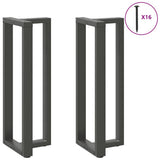 Vidaxl bartafelpoten 2 st t-vormig 40x35x(110-111) cm staal antraciet