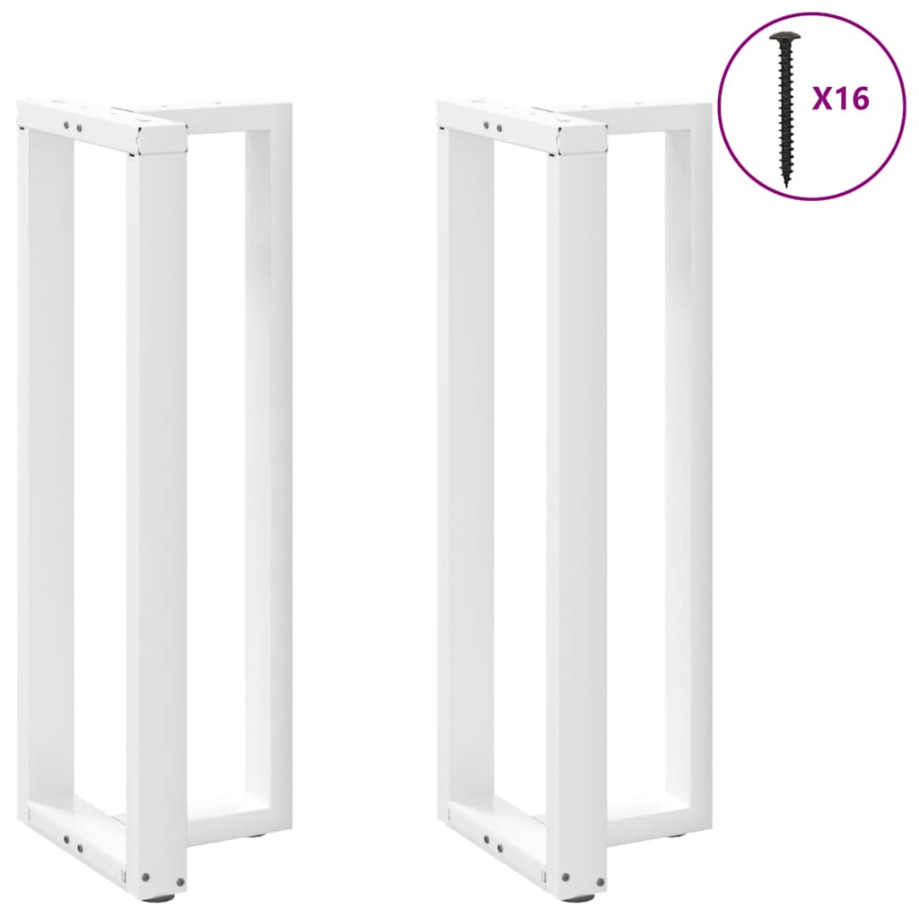 Vidaxl bartafelpoten 2 st t-vormig 50x35x(110-111) cm staal wit