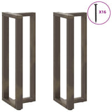 Vidaxl bartafelpoten 2 st t-vormig 50x35x(110-111) cm staal naturel