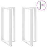 Vidaxl bartafelpoten 2 st t-vormig 60x35x(110-111) cm staal wit