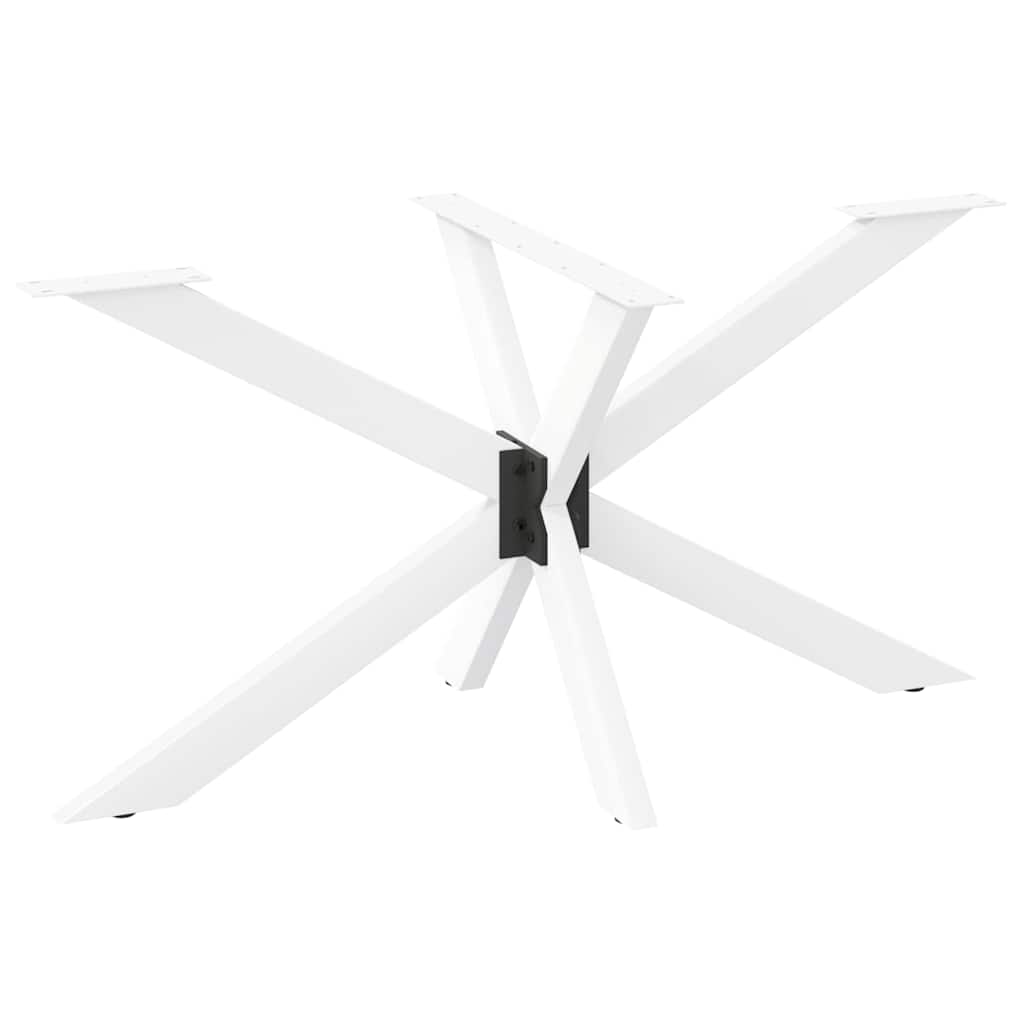 Vidaxl eettafelpoot spider vorm 120x68x(72-73) cm staal wit