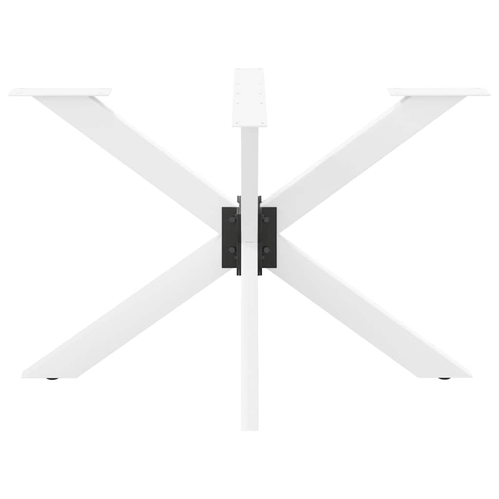 Vidaxl eettafelpoot spider vorm 120x68x(72-73) cm staal wit
