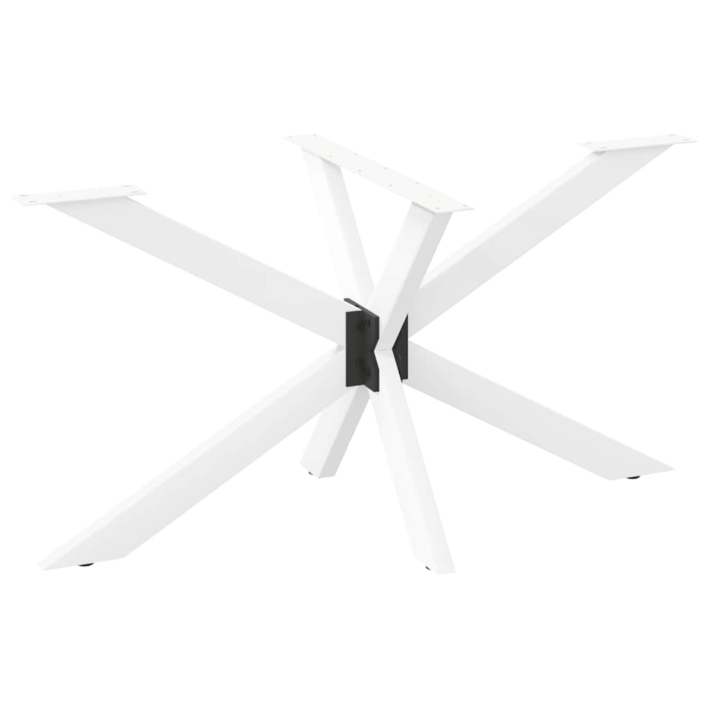 Vidaxl eettafelpoot spider vorm 150x78x(72-73) cm staal wit