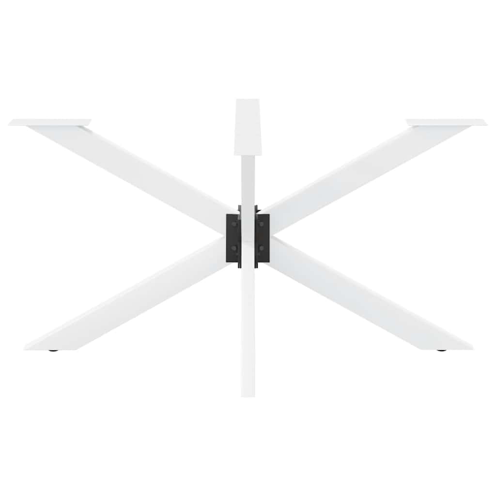 Vidaxl eettafelpoot spider vorm 150x78x(72-73) cm staal wit