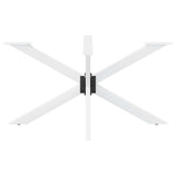 Vidaxl eettafelpoot spider vorm 150x78x(72-73) cm staal wit