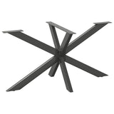 Vidaxl eettafelpoot spider vorm 150x78x(72-73) cm staal antraciet