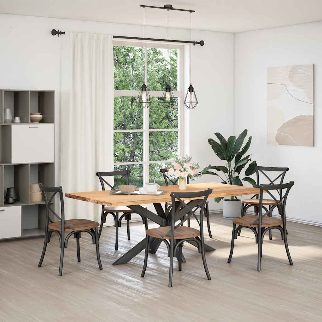 Vidaxl eettafelpoot spider vorm 150x78x(72-73) cm staal antraciet