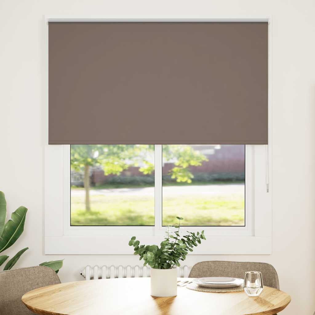 Vidaxl rolgordijn verduisterend koffie 140x130 cm stofbreedte 136,6 cm