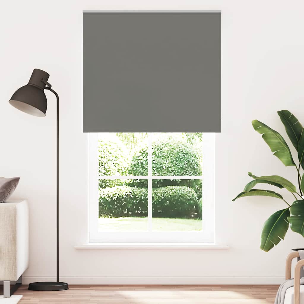 Vidaxl rolgordijn verduisterend 130x210 cm stofbreedte 126,6 cm grijs