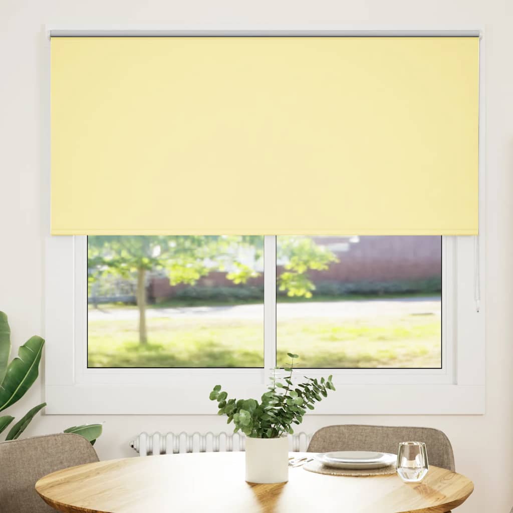 Vidaxl rolgordijn verduisterend 150x130 cm stofbreedte 146,6 cm geel