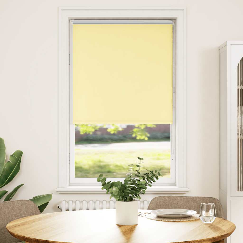 Vidaxl rolgordijn verduisterend 75x175 cm stofbreedte 70,7cm geel