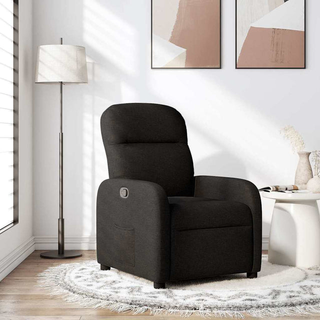 Vidaxl fauteuil verstelbaar stof zwart