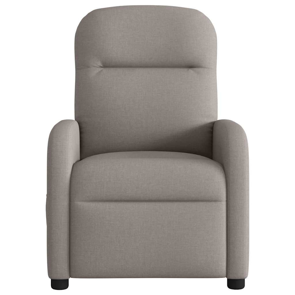 Vidaxl fauteuil verstelbaar stof taupe