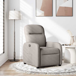 Vidaxl fauteuil verstelbaar stof taupe