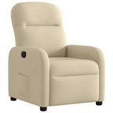Vidaxl fauteuil verstelbaar stof crèmekleurig