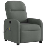 Vidaxl massagestoel donkergrijze stof
