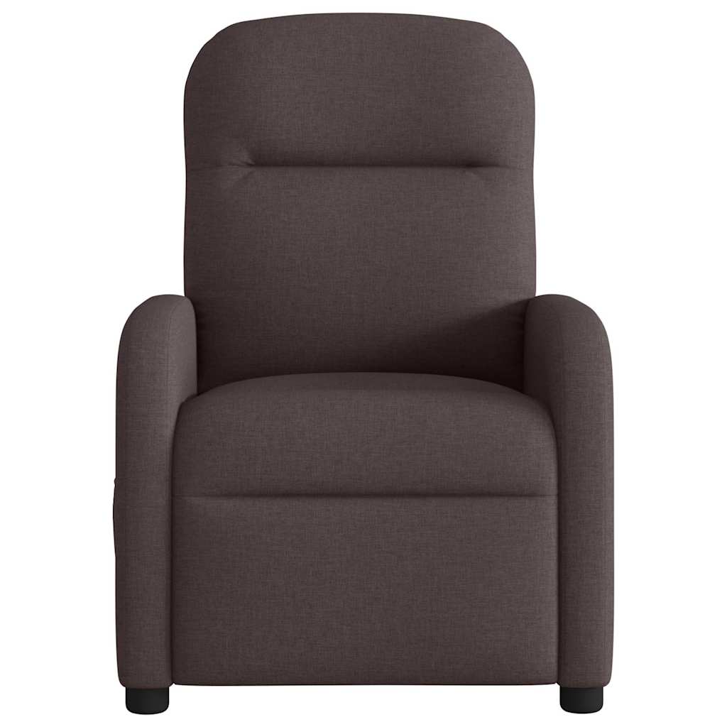 Vidaxl massagestoel verstelbaar stof donkerbruin