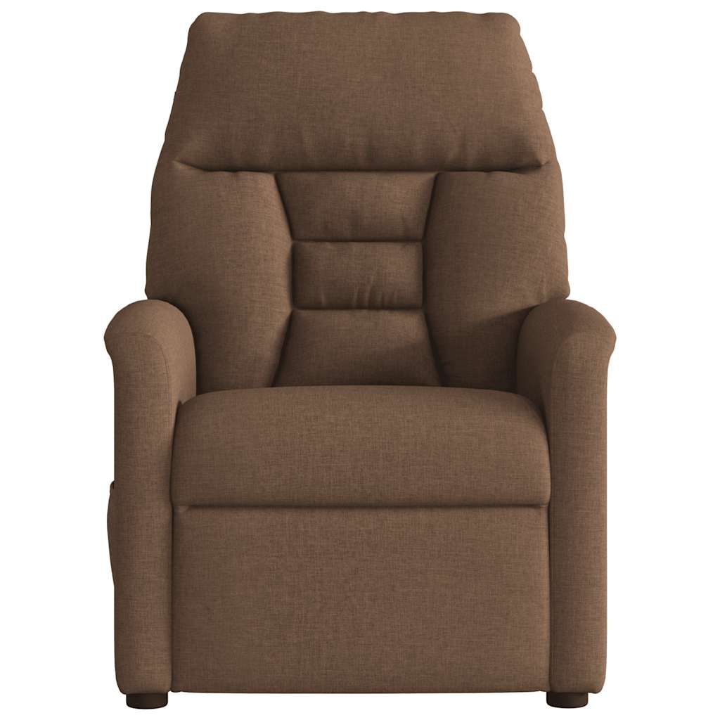 Vidaxl fauteuil verstelbaar stof bruin