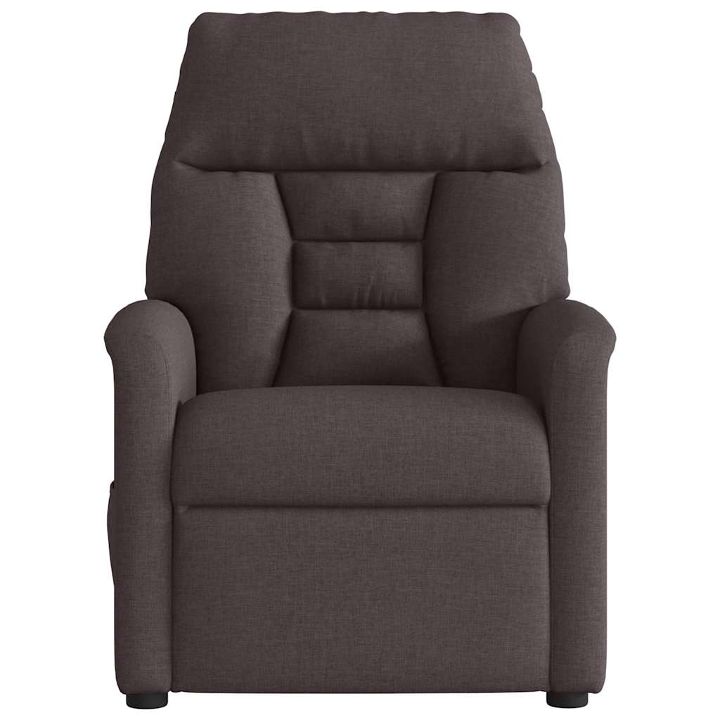 Vidaxl fauteuil verstelbaar stof donkerbruin