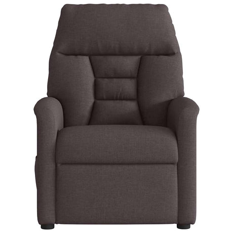 Vidaxl fauteuil verstelbaar stof donkerbruin