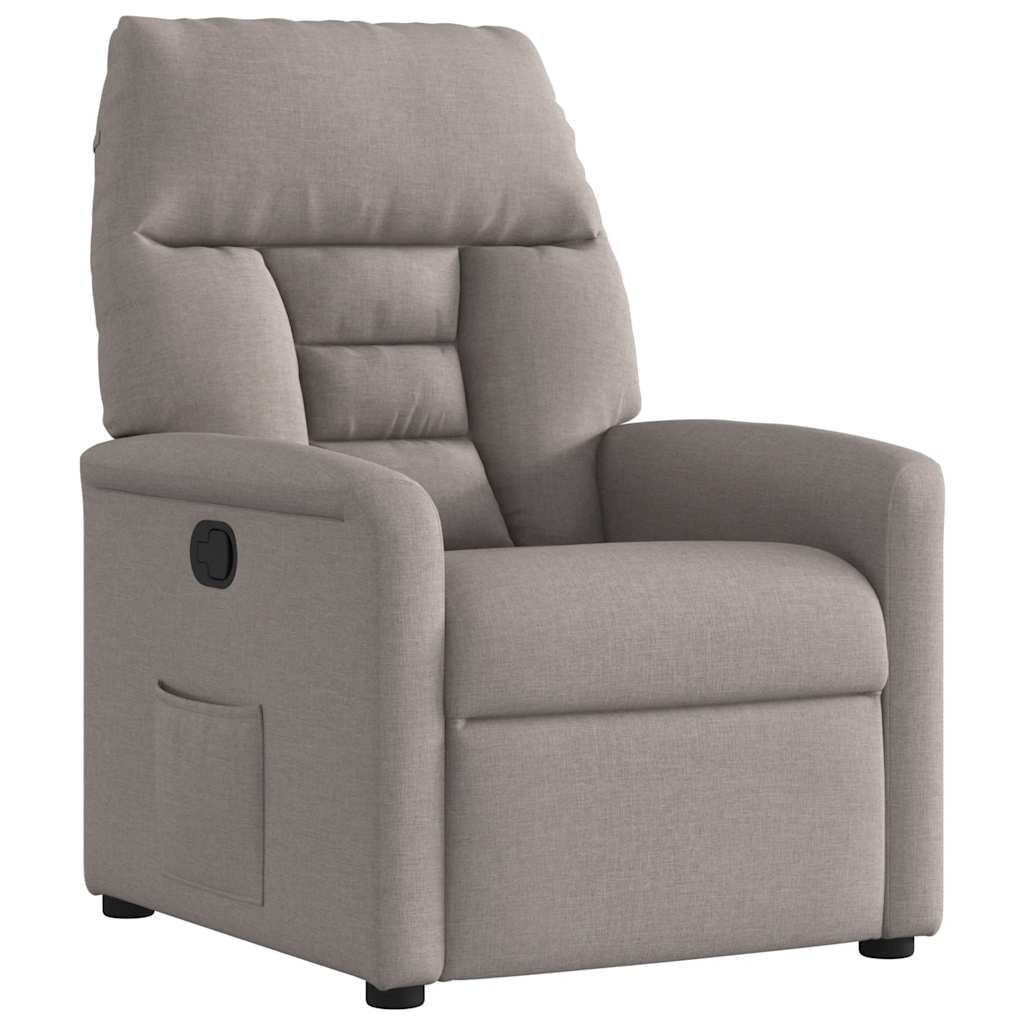 Vidaxl fauteuil verstelbaar stof taupe