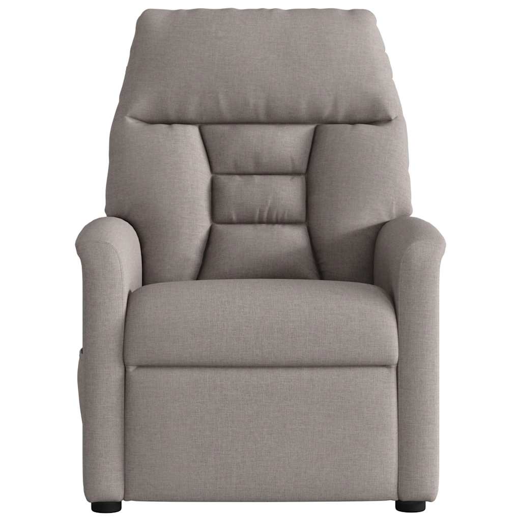 Vidaxl fauteuil verstelbaar stof taupe