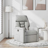 Vidaxl fauteuil verstelbaar stof wolk grijs