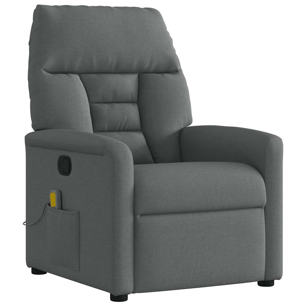 Vidaxl massagestoel donkergrijze stof