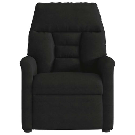 Vidaxl fauteuil verstelbaar microvezelstof zwart