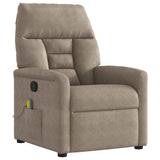 Vidaxl massagestoel microvezelstof taupe