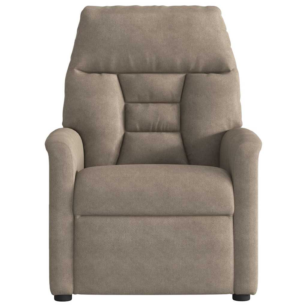 Vidaxl massagestoel microvezelstof taupe
