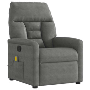 Vidaxl massagestoel microvezelstof donkergrijs