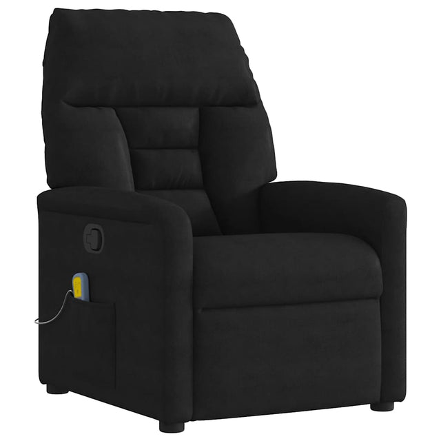 Vidaxl massagestoel microvezelstof zwart
