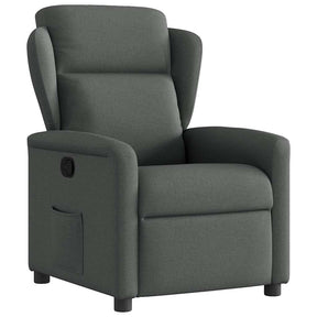 Vidaxl fauteuil verstelbaar stof donkergrijs
