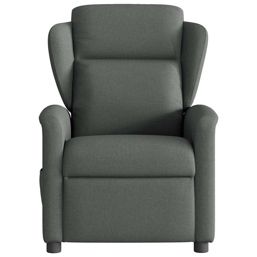 Vidaxl fauteuil verstelbaar stof donkergrijs