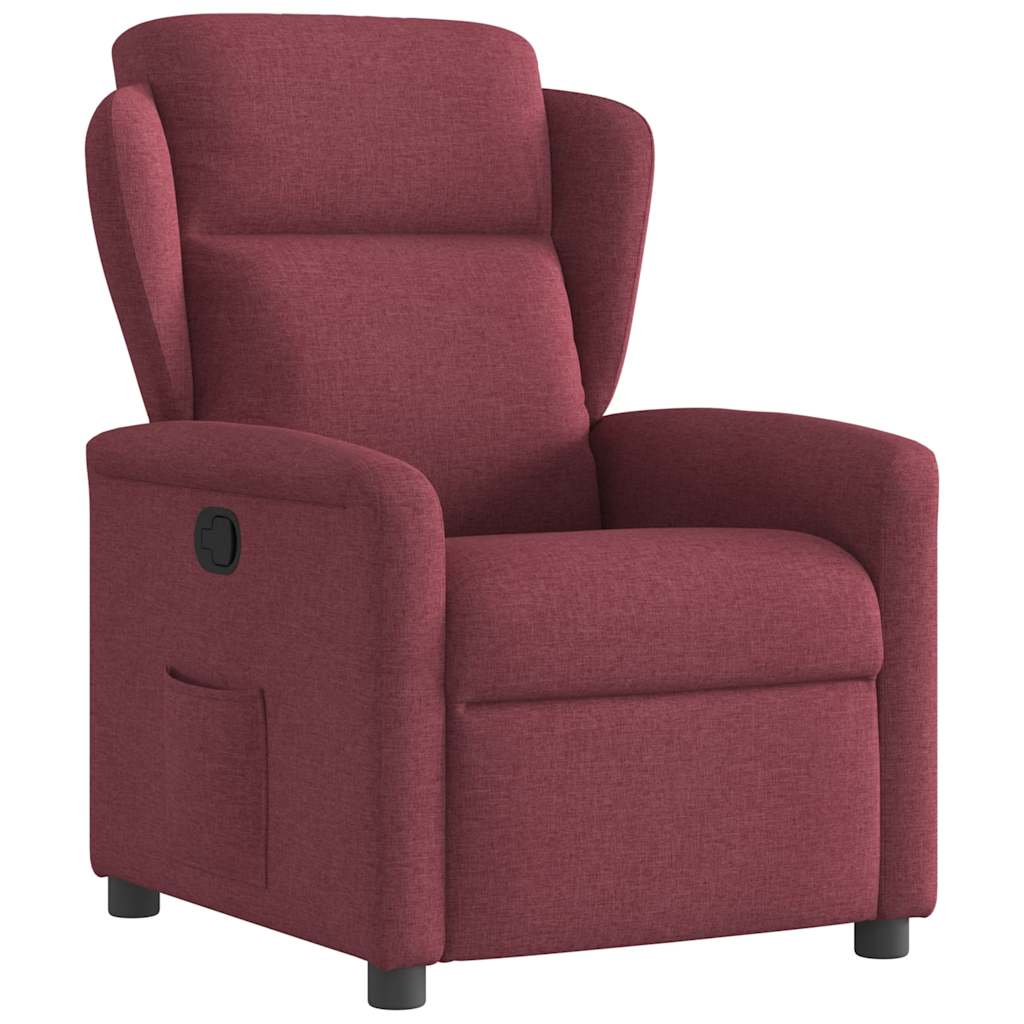 Vidaxl fauteuil verstelbaar stof wijnrood