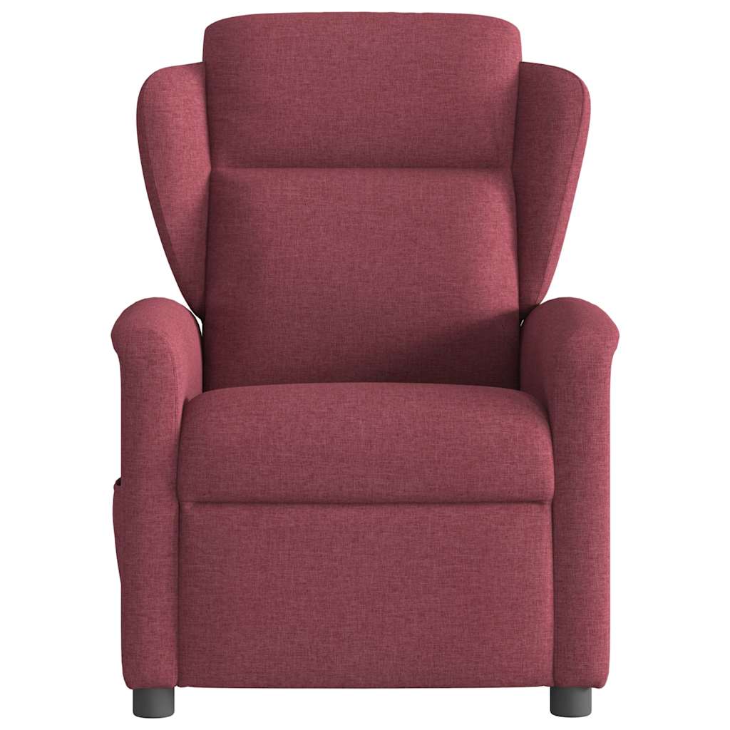 Vidaxl fauteuil verstelbaar stof wijnrood
